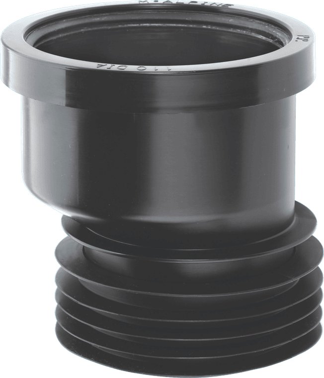 McAlpine drain conn 14mm o/set - blck DC1BL-OS