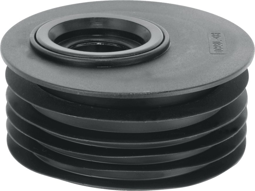 McAlpine drain conn 110mm o/set - blck DC2BL-OS