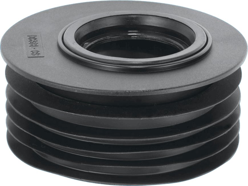 McAlpine 4"x2" Offset Drain Connector Black