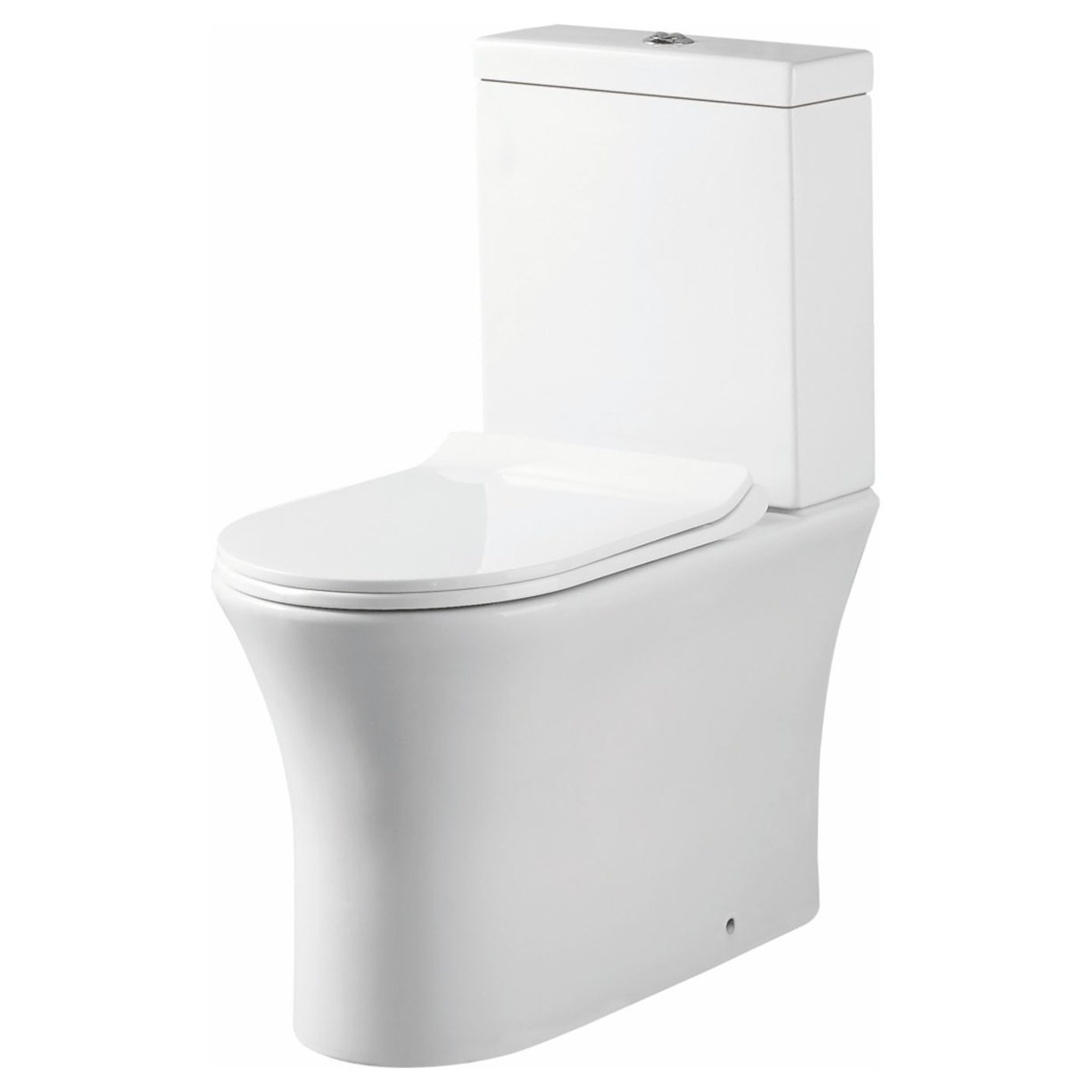Deia Rimless Comfort Height WC Pan, Cistern & Soft Close Seat