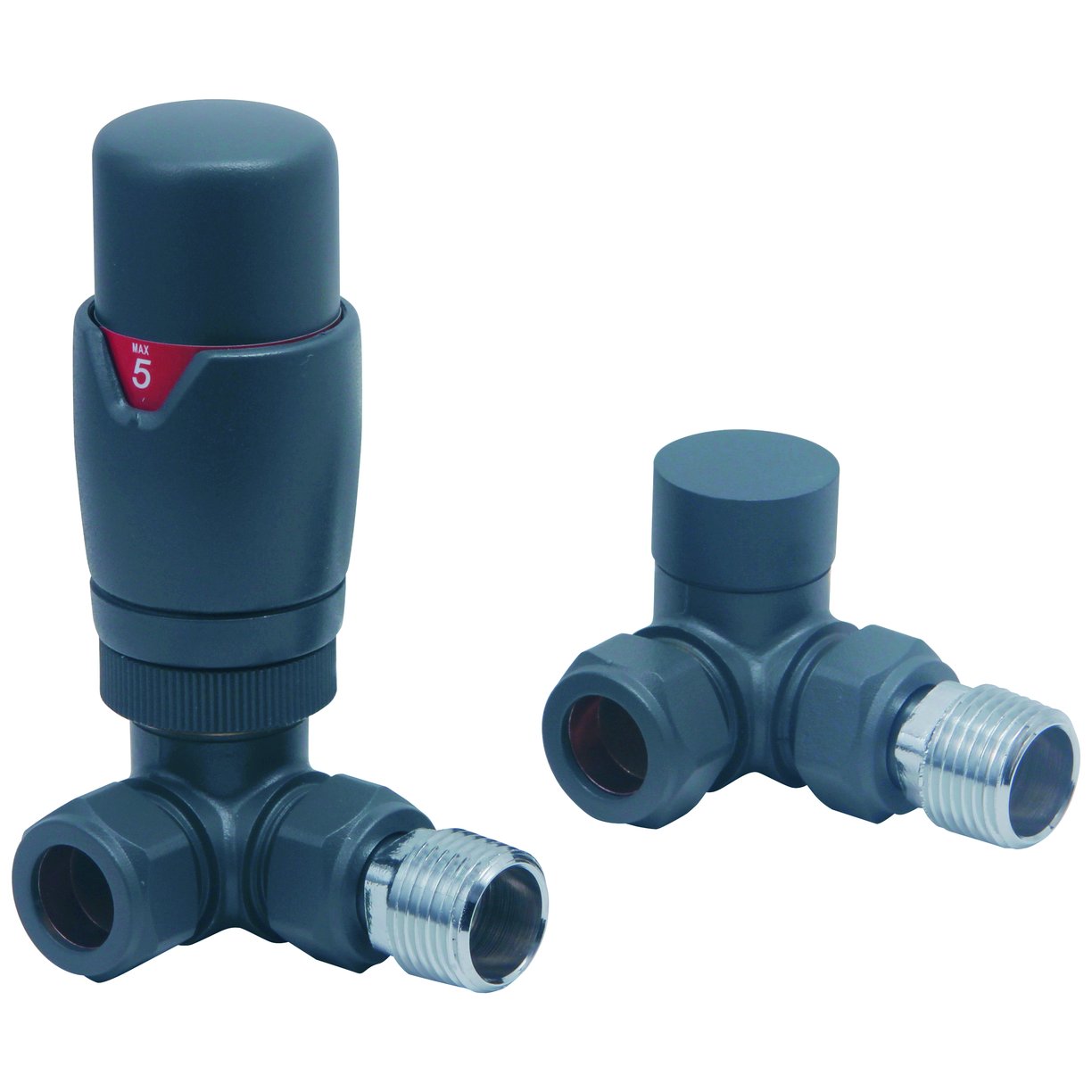 Designer Twin Pack TRV, Anthracite, Corner