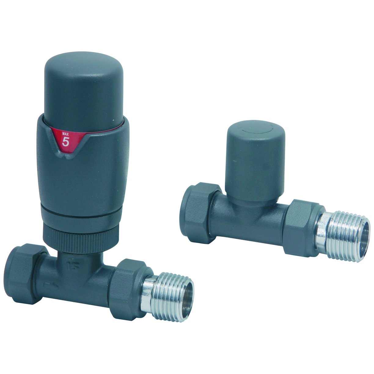 Designer Twin Pack TRV, Anthracite, Straight