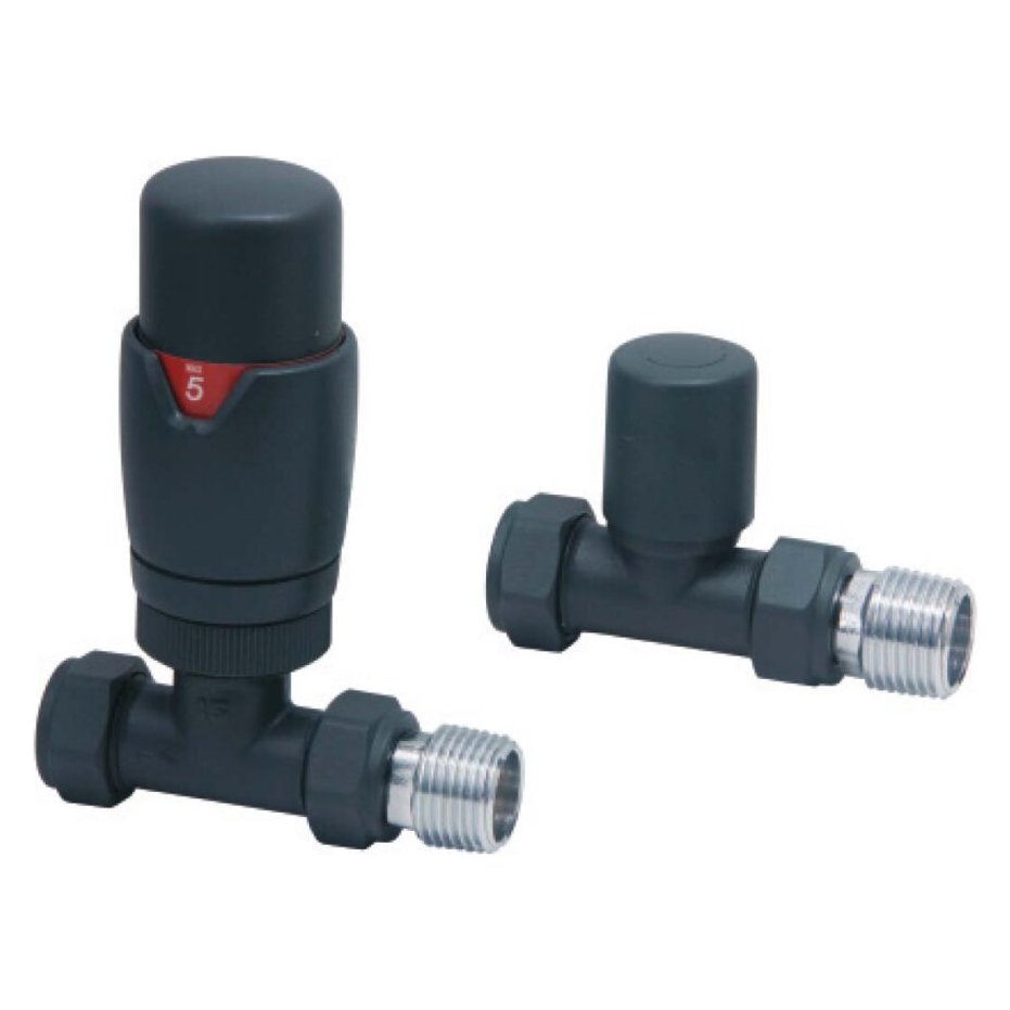 Designer Twin Pack TRV, Carbon Anthracite, Straight