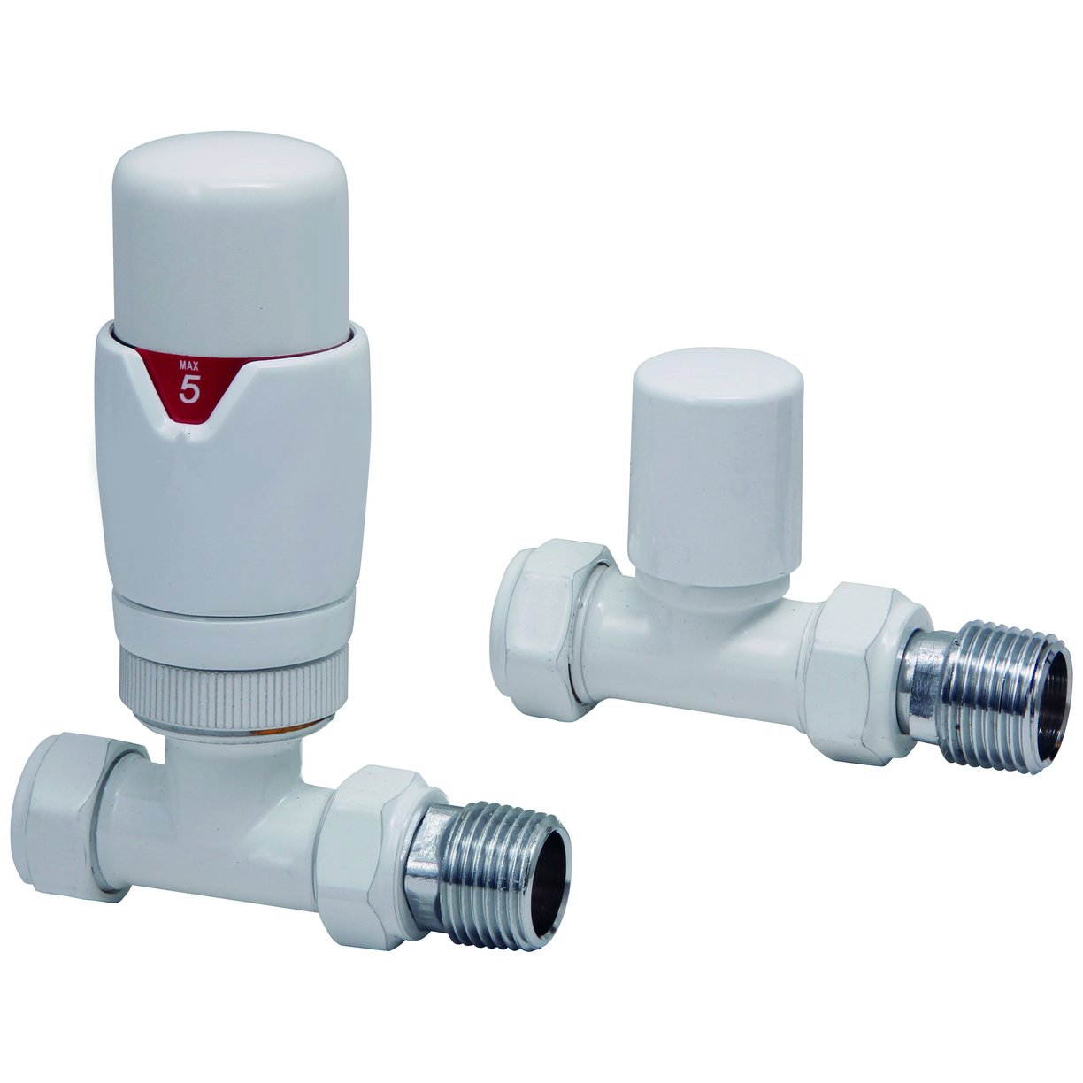 Designer Twin Pack TRV, White, Straight