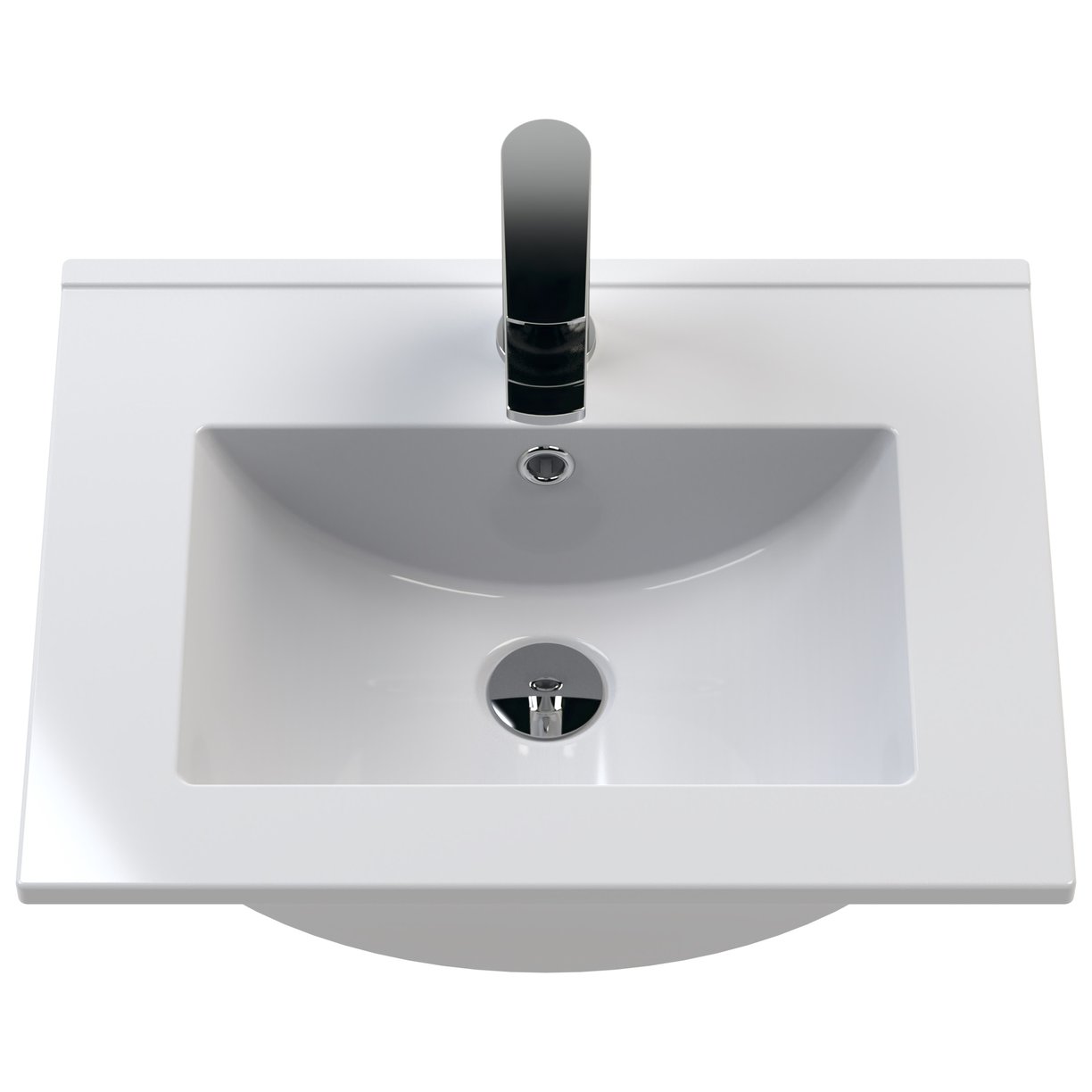 500 Fs 2-Door Vanity & Basin 2 - Satin White