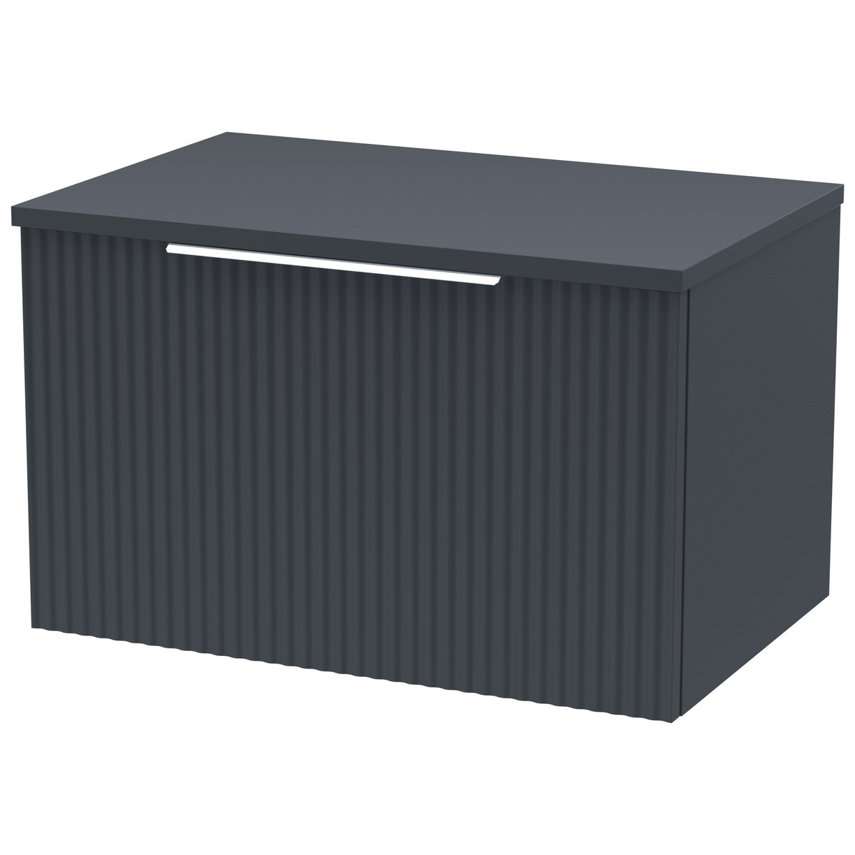600 W/H Single Drawer Vanity & Worktop - Satin Soft Black