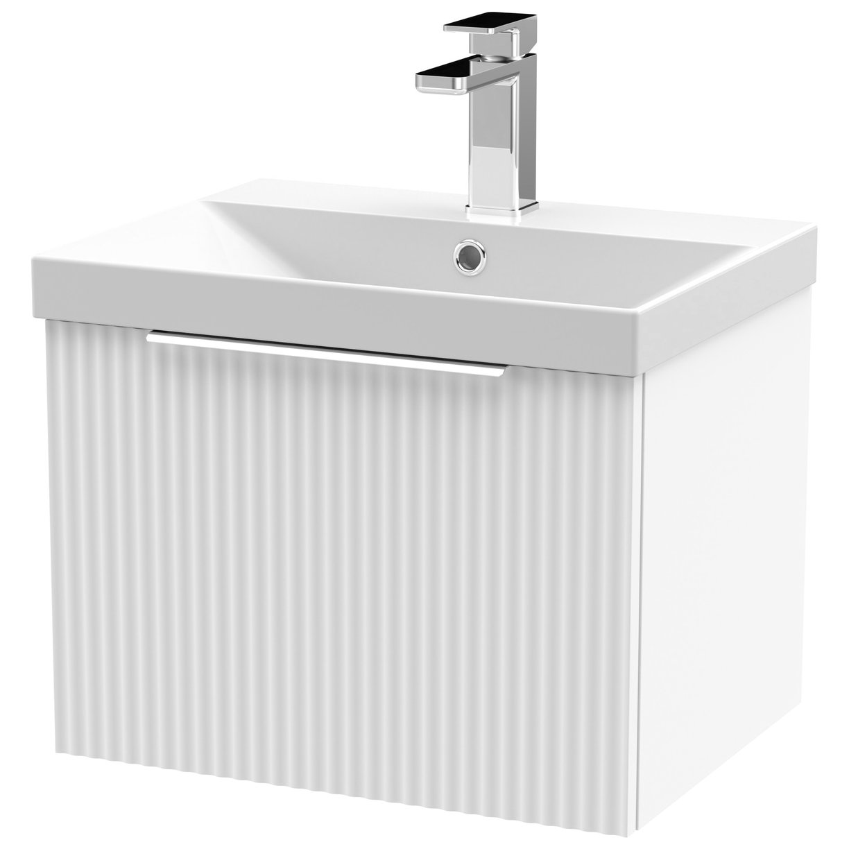 500 W/H Single Drawer Vanity & Basin 3 - Satin White