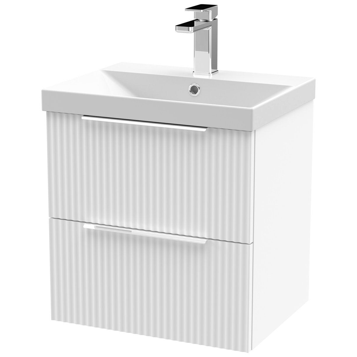 500 W/H 2-Drawer Vanity & Basin 3 - Satin White