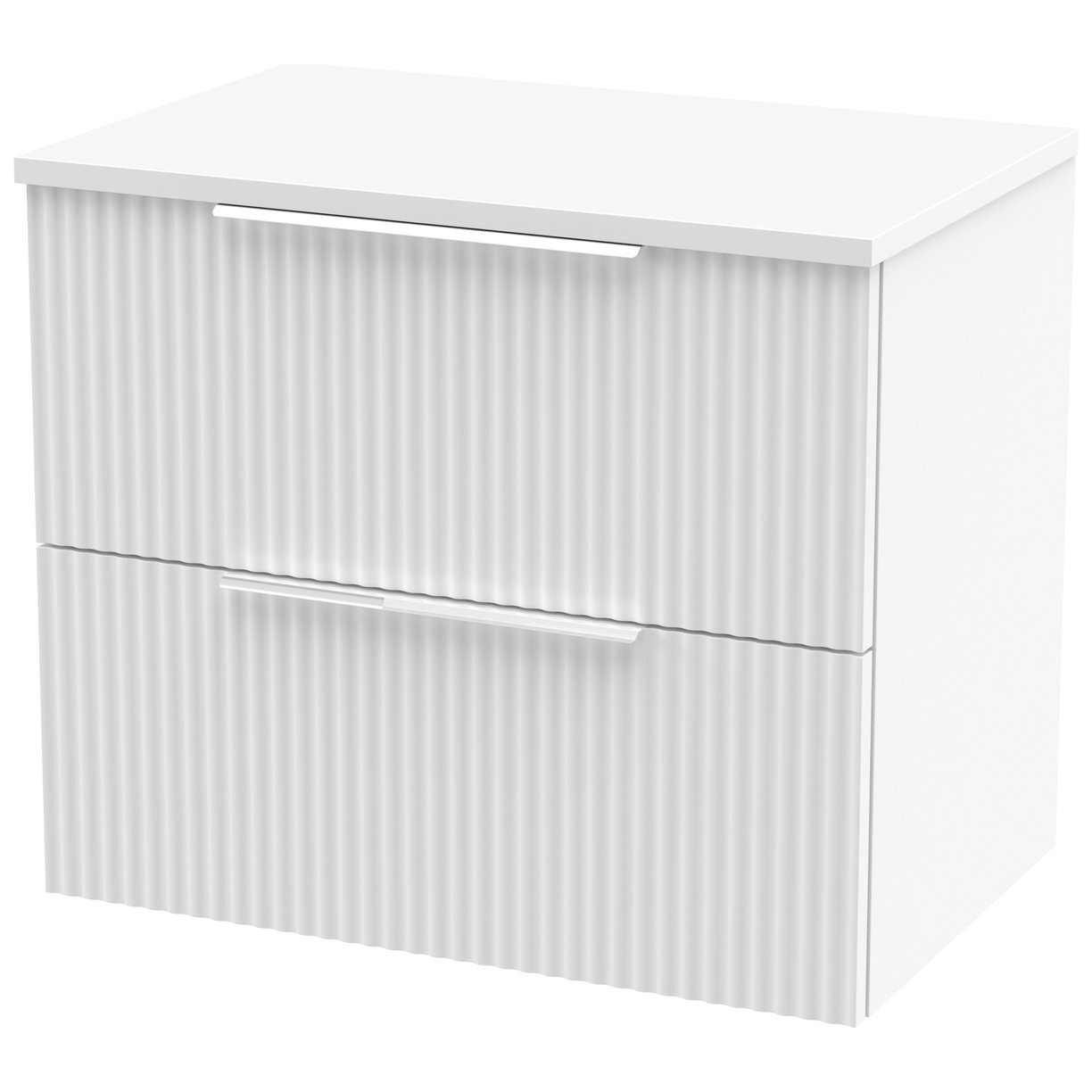 600 W/H 2-Drawer Vanity & Worktop - Satin White