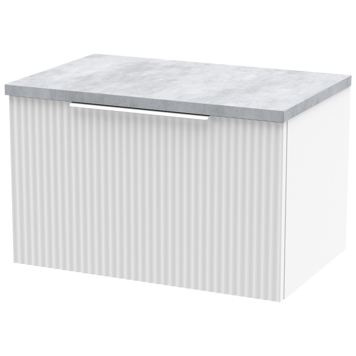 600 W/H Single Drawer Vanity & Laminate Top - Satin White