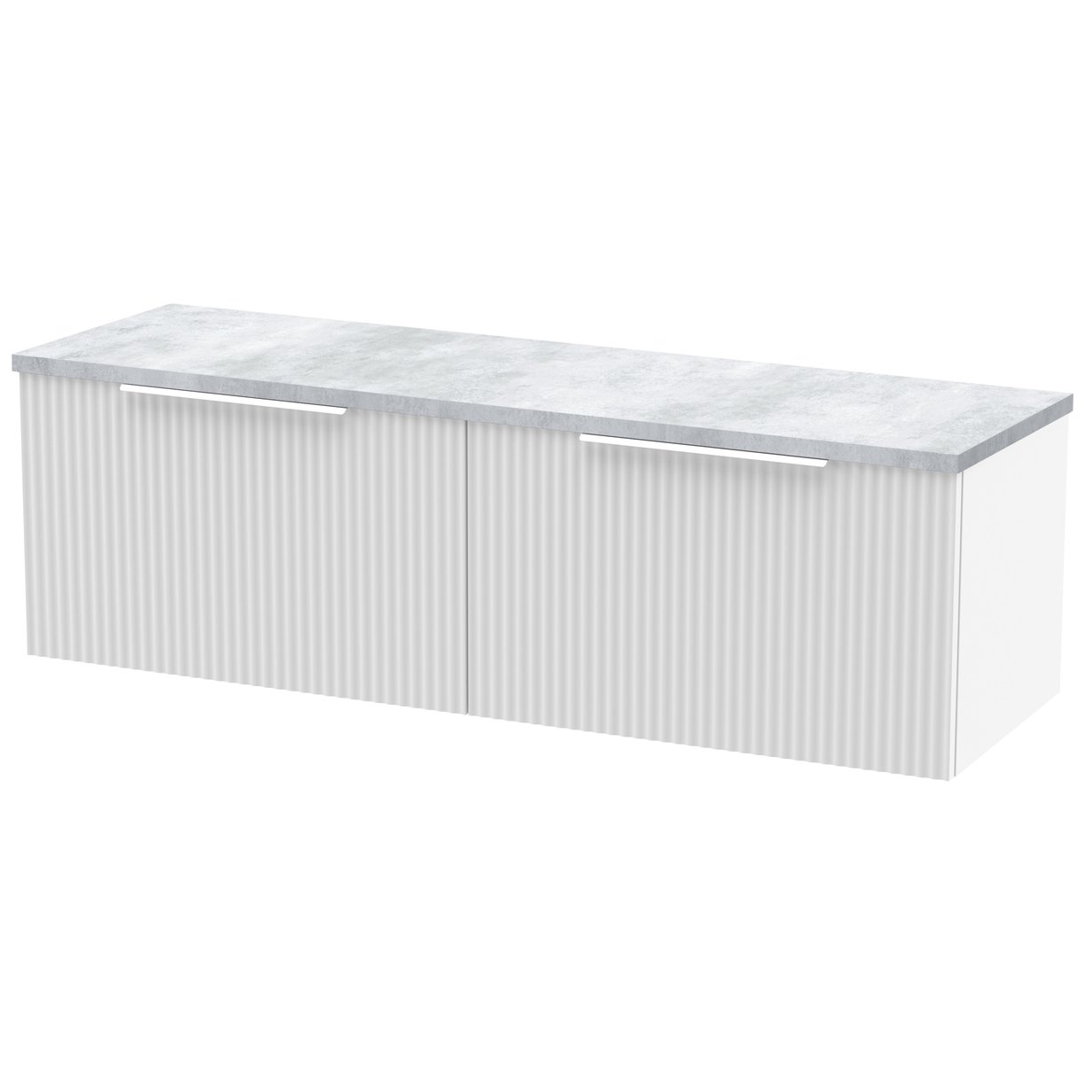 1200 W/H 2-Drawer Vanity & Laminate Top - Satin White