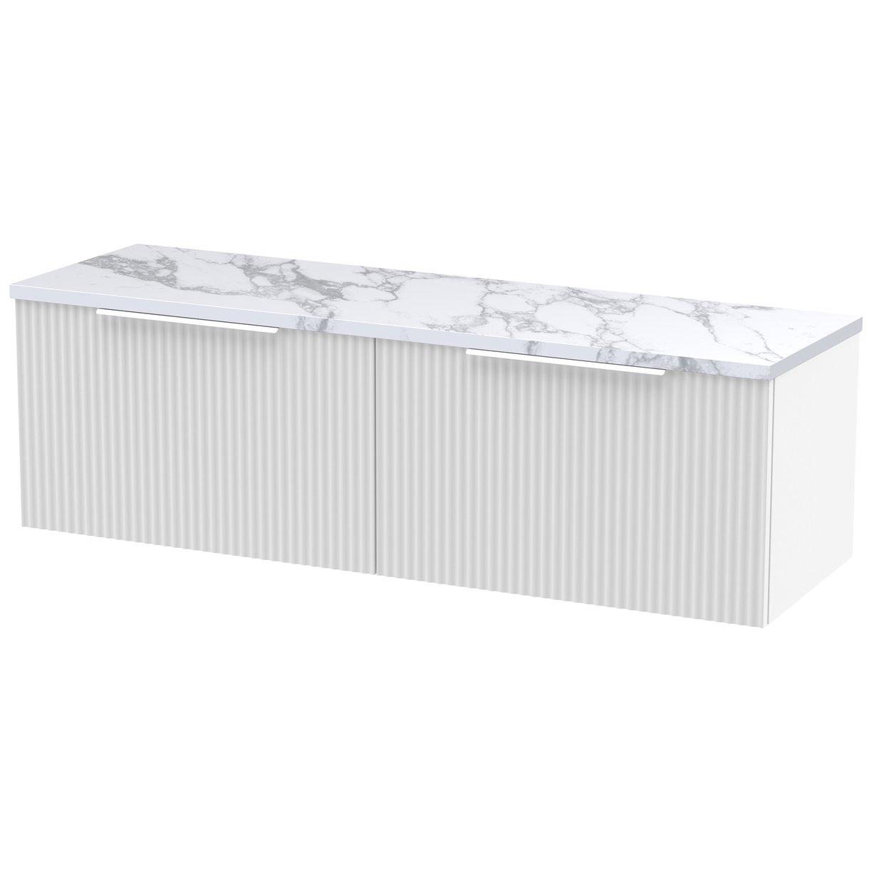 1200 W/H 2-Drawer Vanity & Laminate Top - Satin White