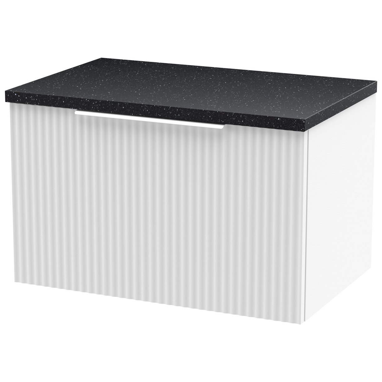 600 W/H Single Drawer Vanity & Laminate Top - Satin White