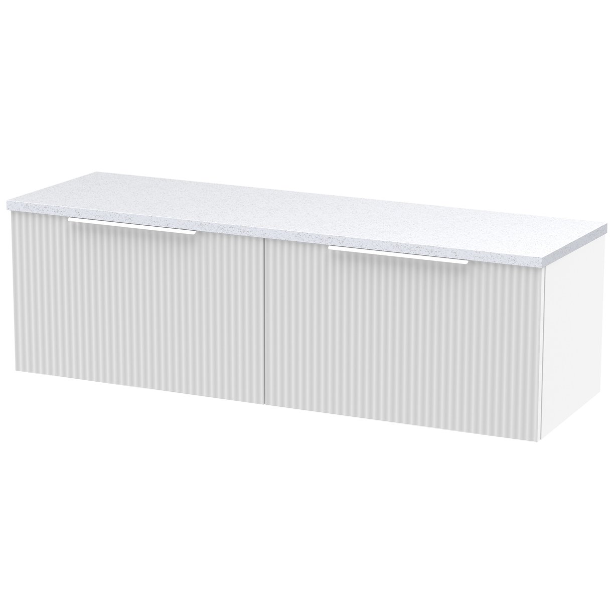 1200 W/H 2-Drawer Vanity & Laminate Top - Satin White