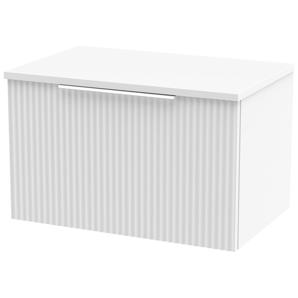 600 W/H Single Drawer Vanity & Worktop - Satin White