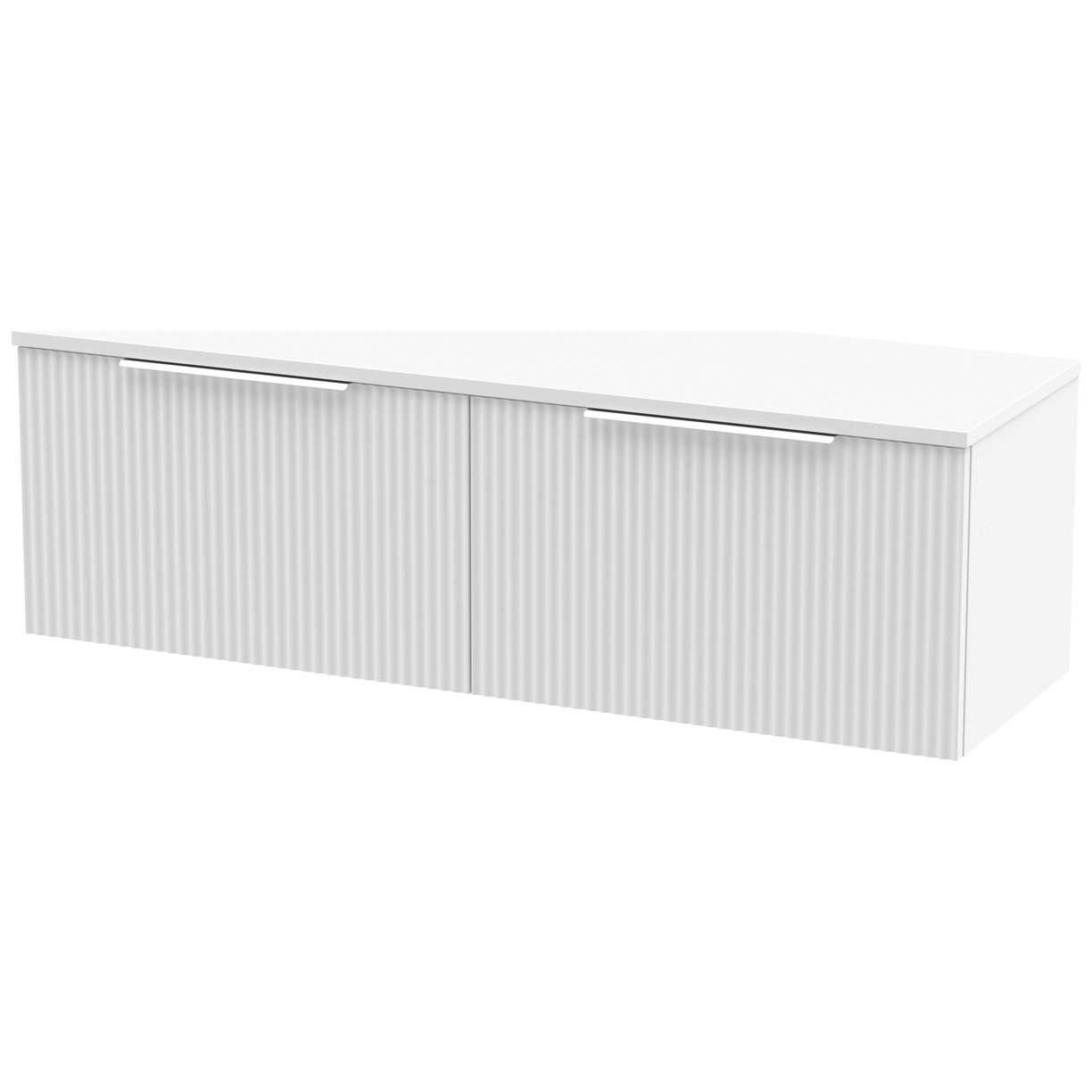 1200 W/H 2-Drawer Vanity & Worktop - Satin White