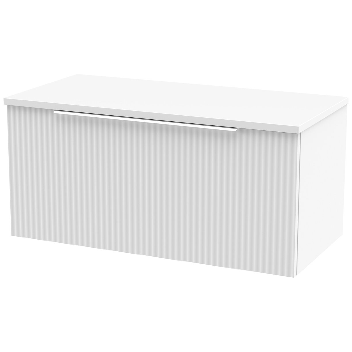 800 W/H Single Drawer Vanity & Worktop - Satin White