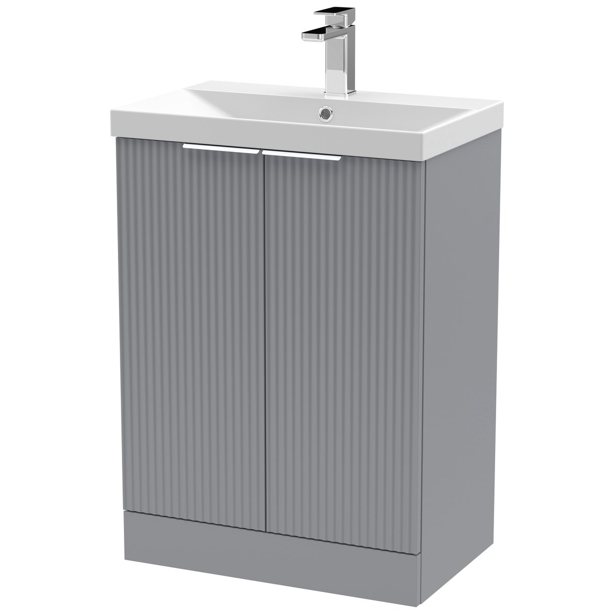 600 F/S 2-Door Vanity & Basin 3 - Satin Grey