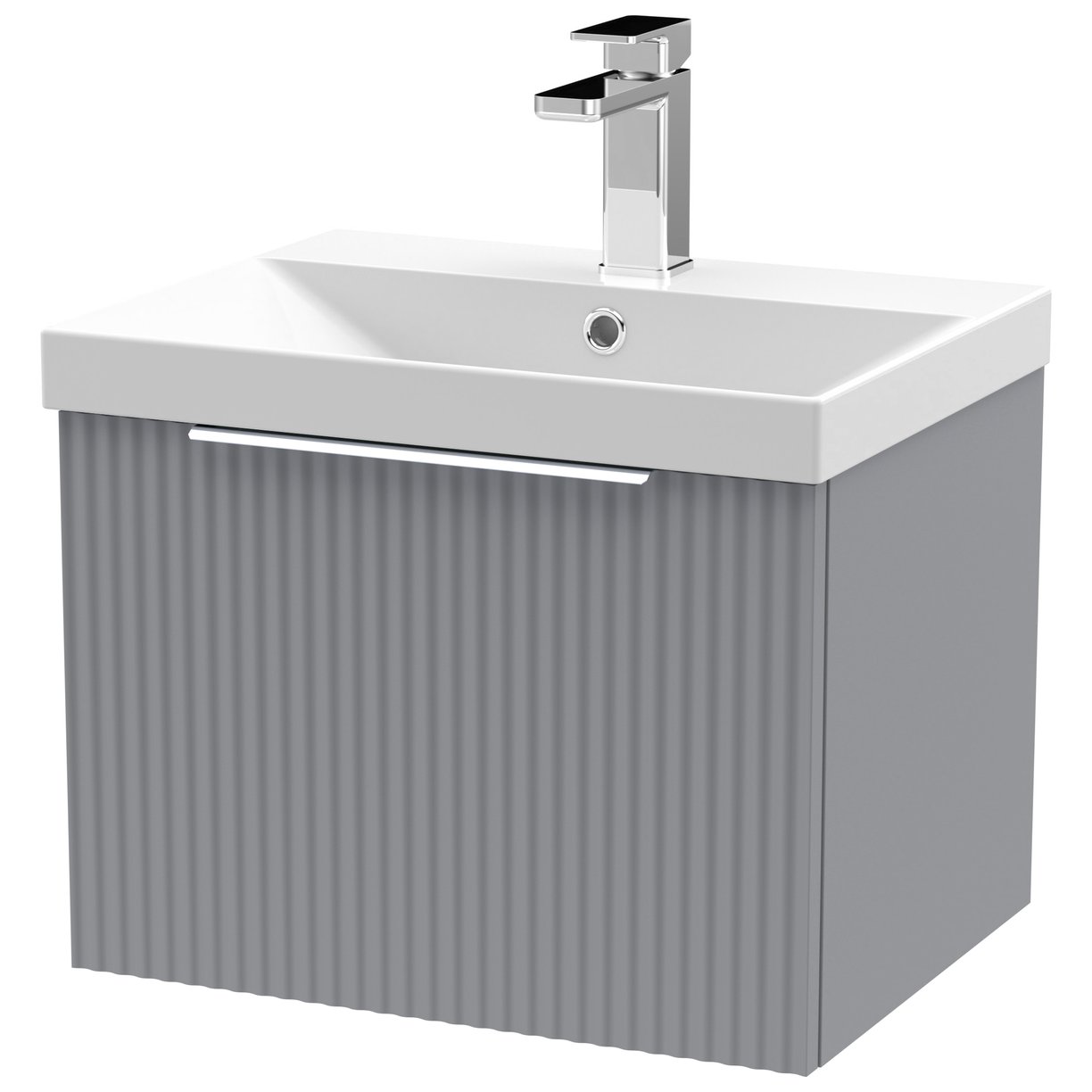 500 W/H Single Drawer Vanity & Basin 3 - Satin Grey