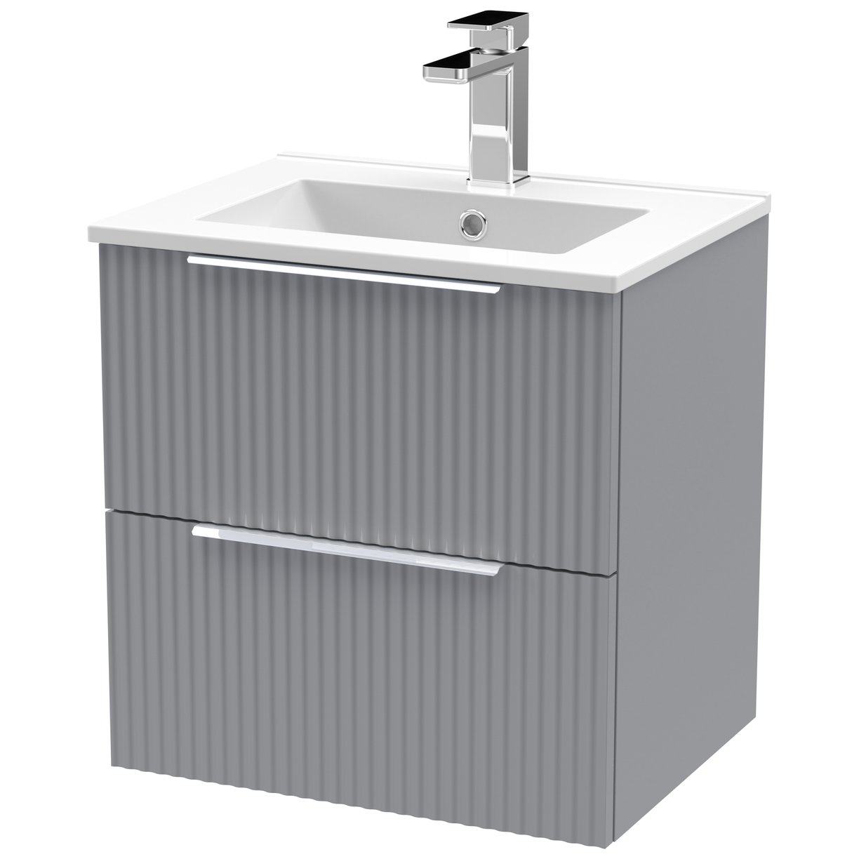 500 W/H 2-Drawer Vanity & Basin 2 - Satin Grey