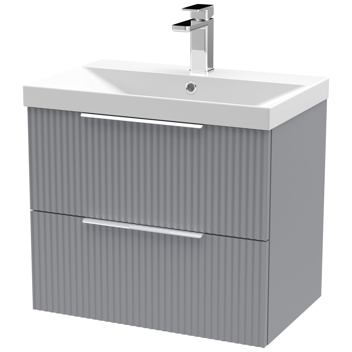 600 W/H 2-Drawer Vanity & Basin 3 - Satin Grey
