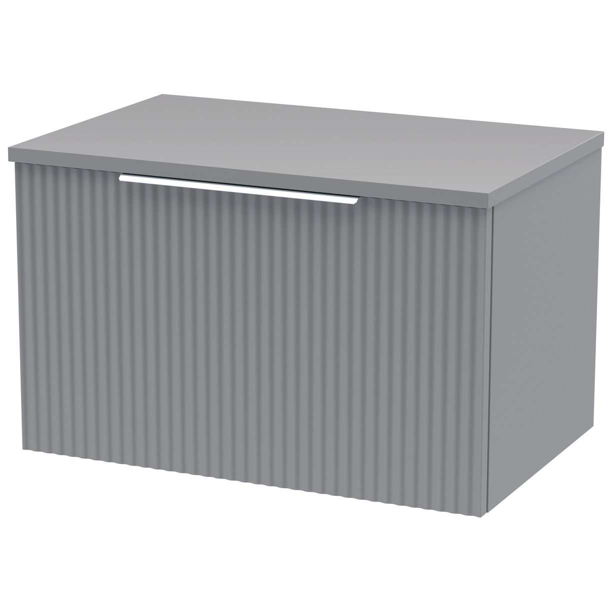 600 W/H Single Drawer Vanity & Worktop - Satin Grey