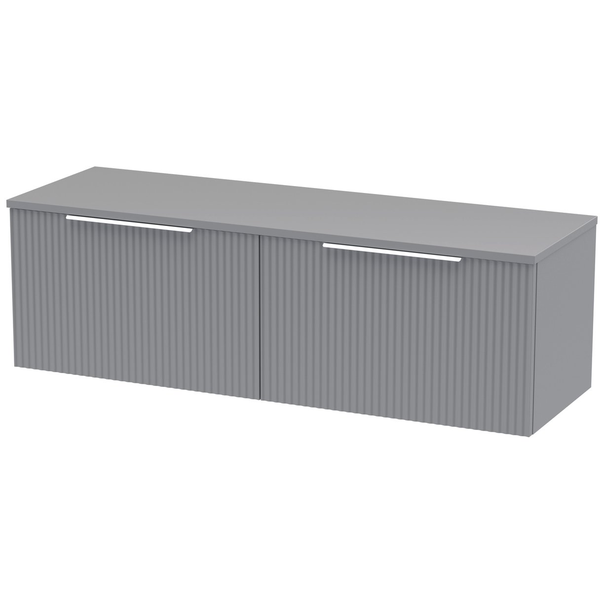 1200 W/H 2-Drawer Vanity & Worktop - Satin Grey