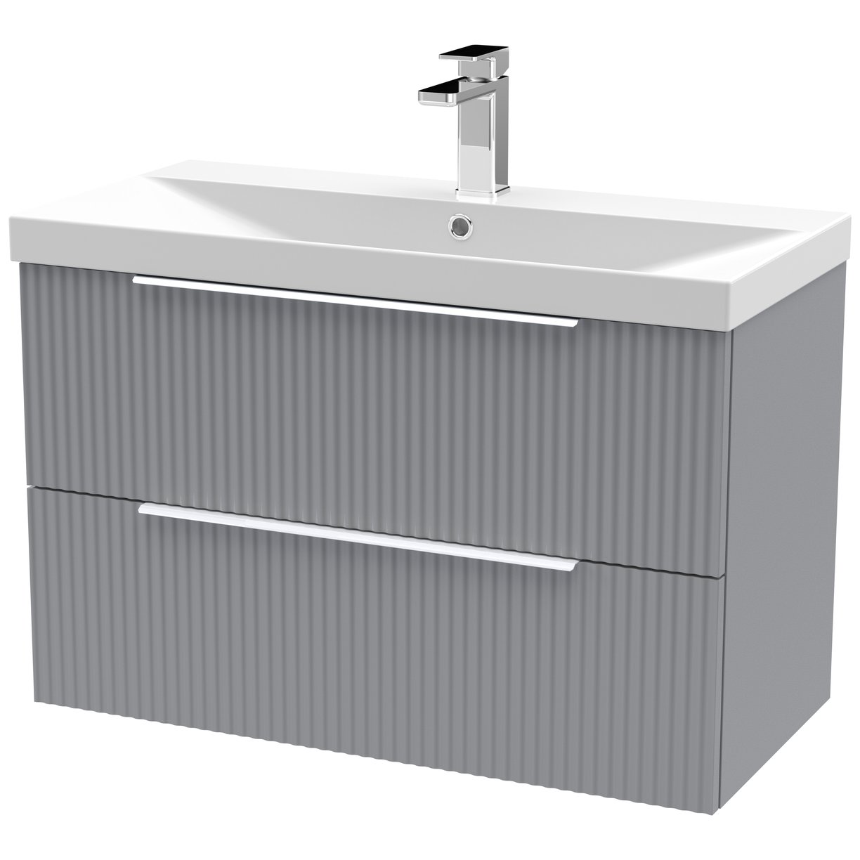 800 W/H 2-Drawer Vanity & Basin 3 - Satin Grey