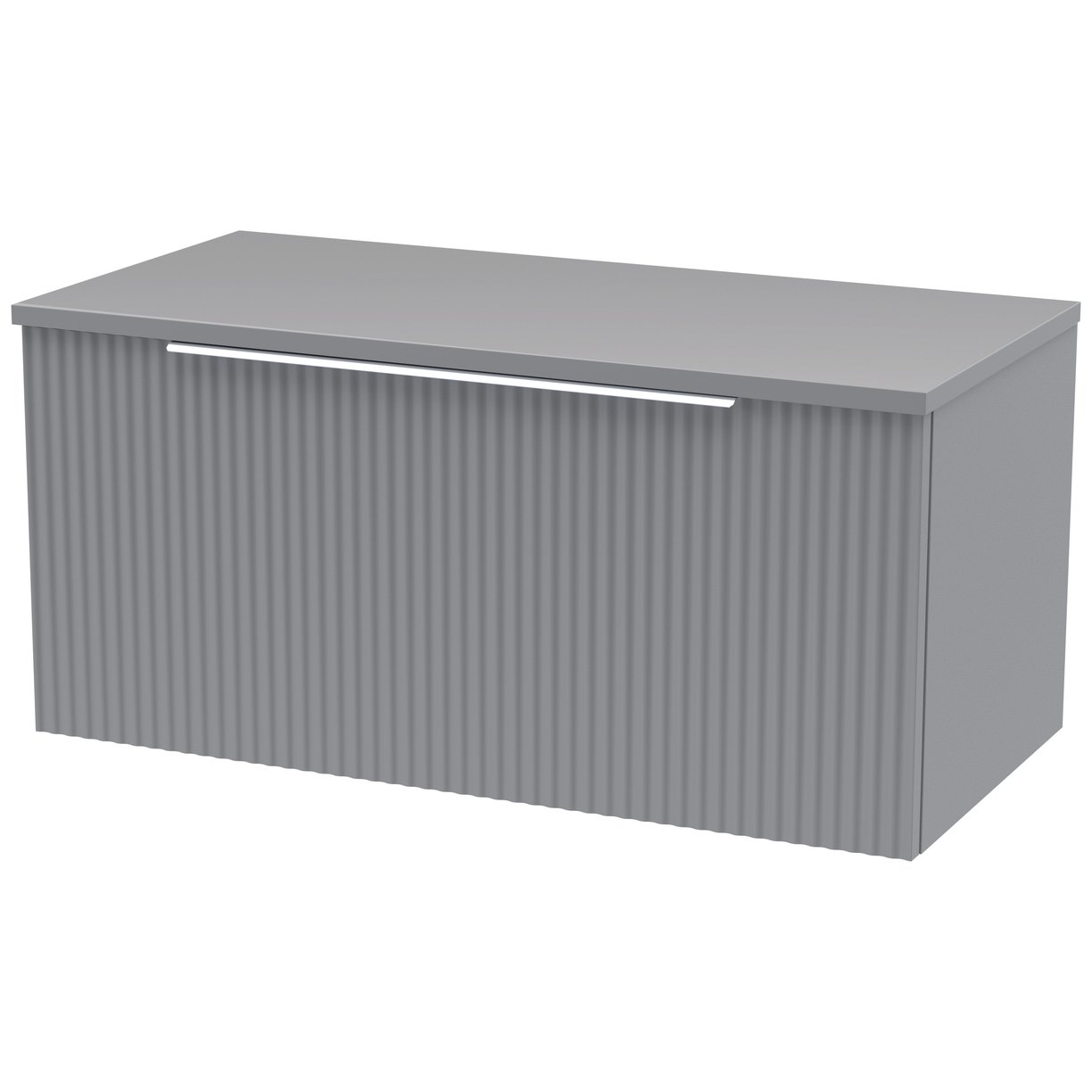800 W/H Single Drawer Vanity & Worktop - Satin Grey
