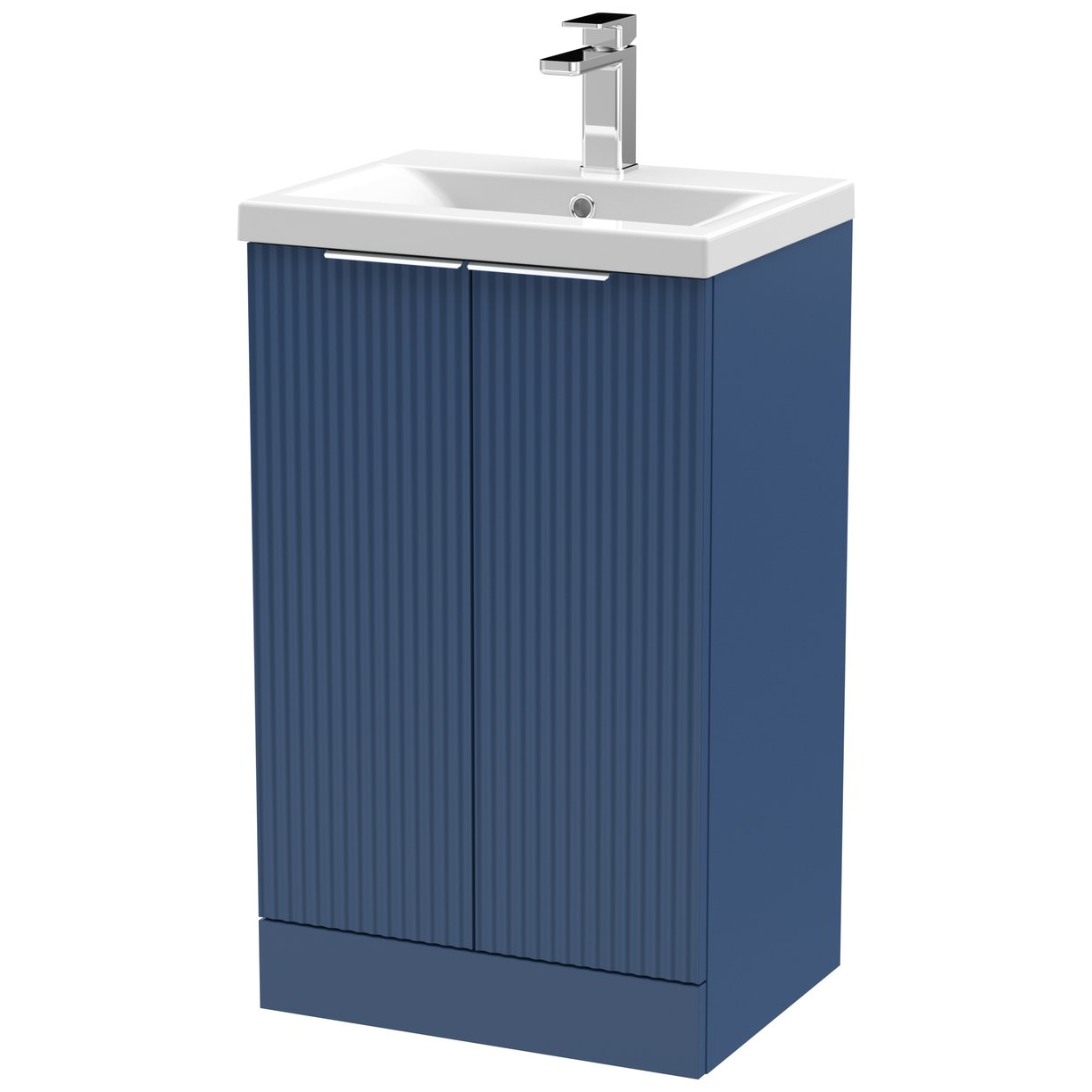 500 Fs 2-Door Vanity & Basin 1 - Satin Blue