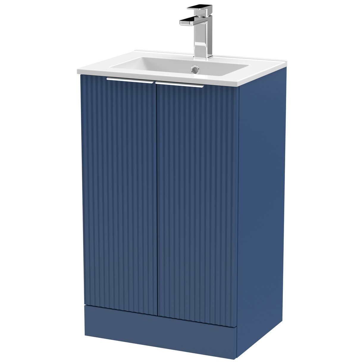 500 Fs 2-Door Vanity & Basin 2 - Satin Blue