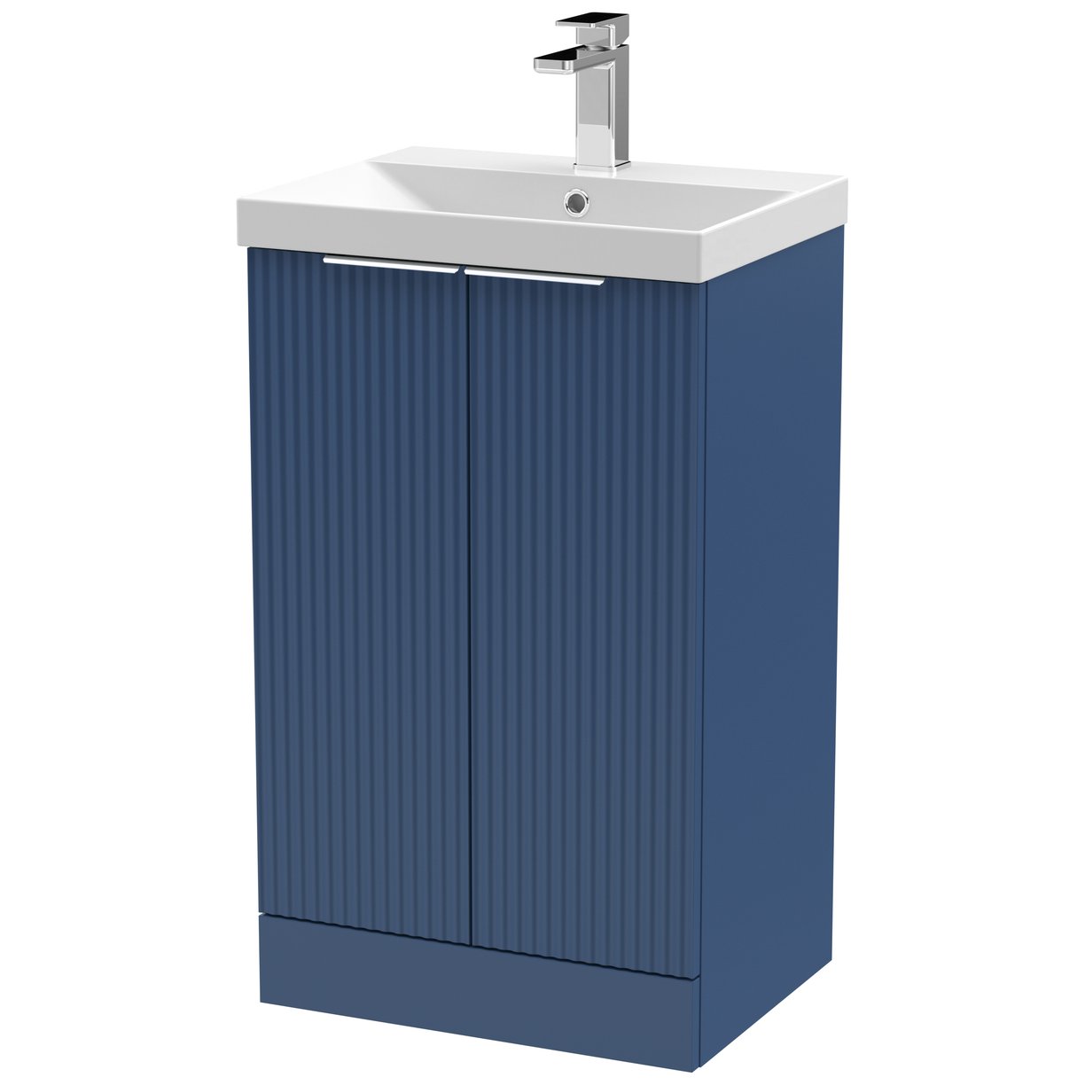500 Fs 2-Door Vanity & Basin 3 - Satin Blue
