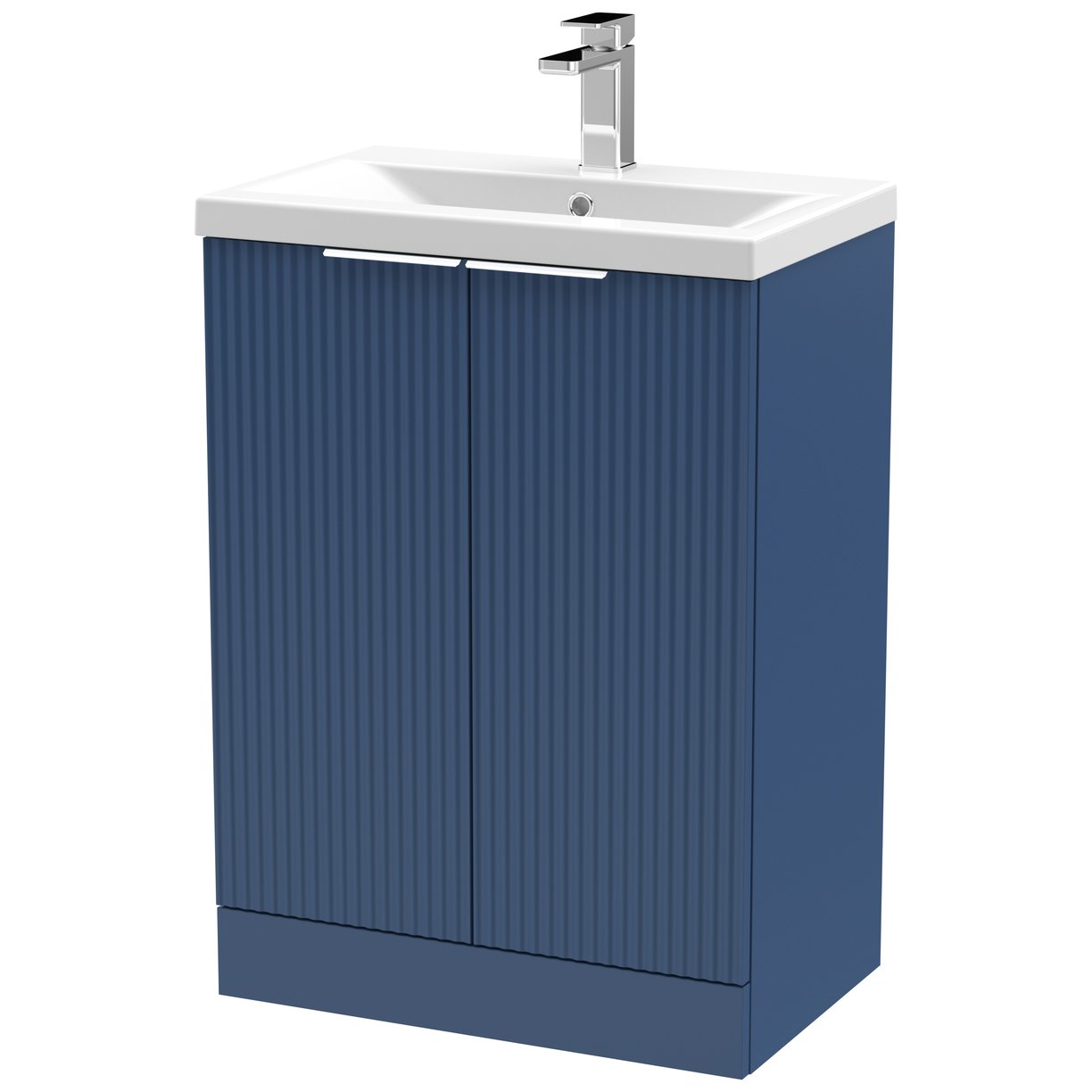 600 F/S 2-Door Vanity & Basin 1 - Satin Blue