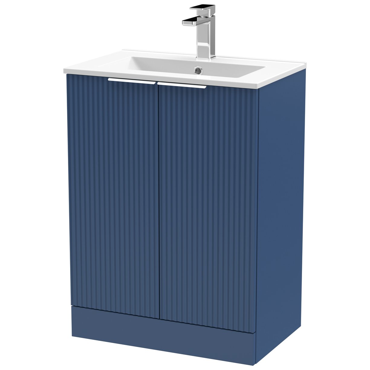 600 F/S 2-Door Vanity & Basin 2 - Satin Blue