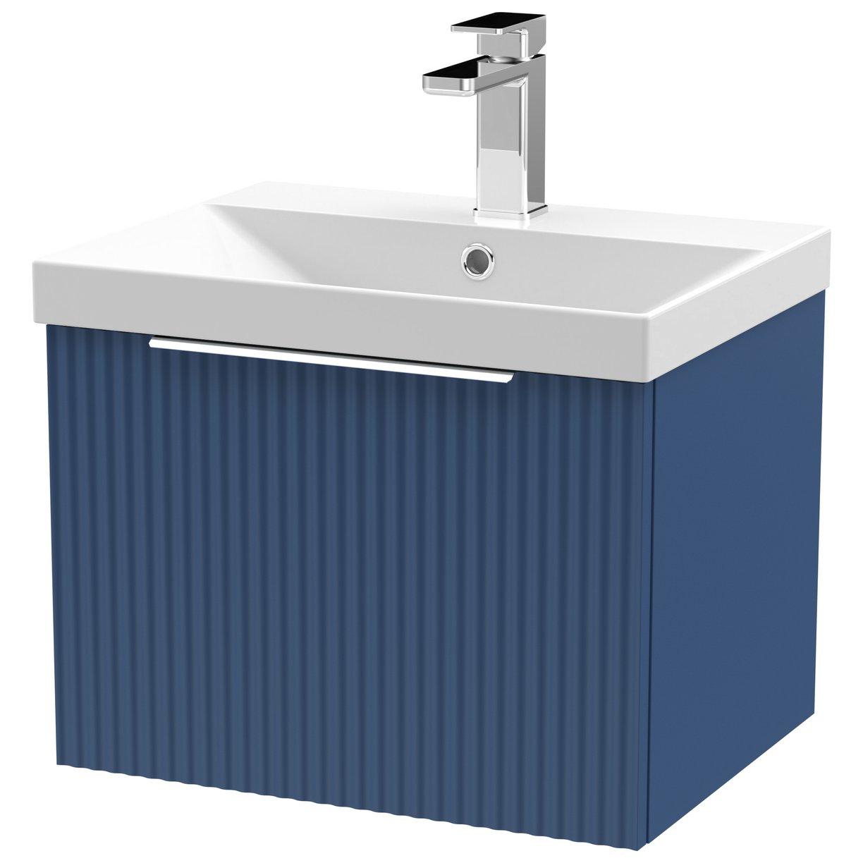 500 W/H Single Drawer Vanity & Basin 3 - Satin Blue