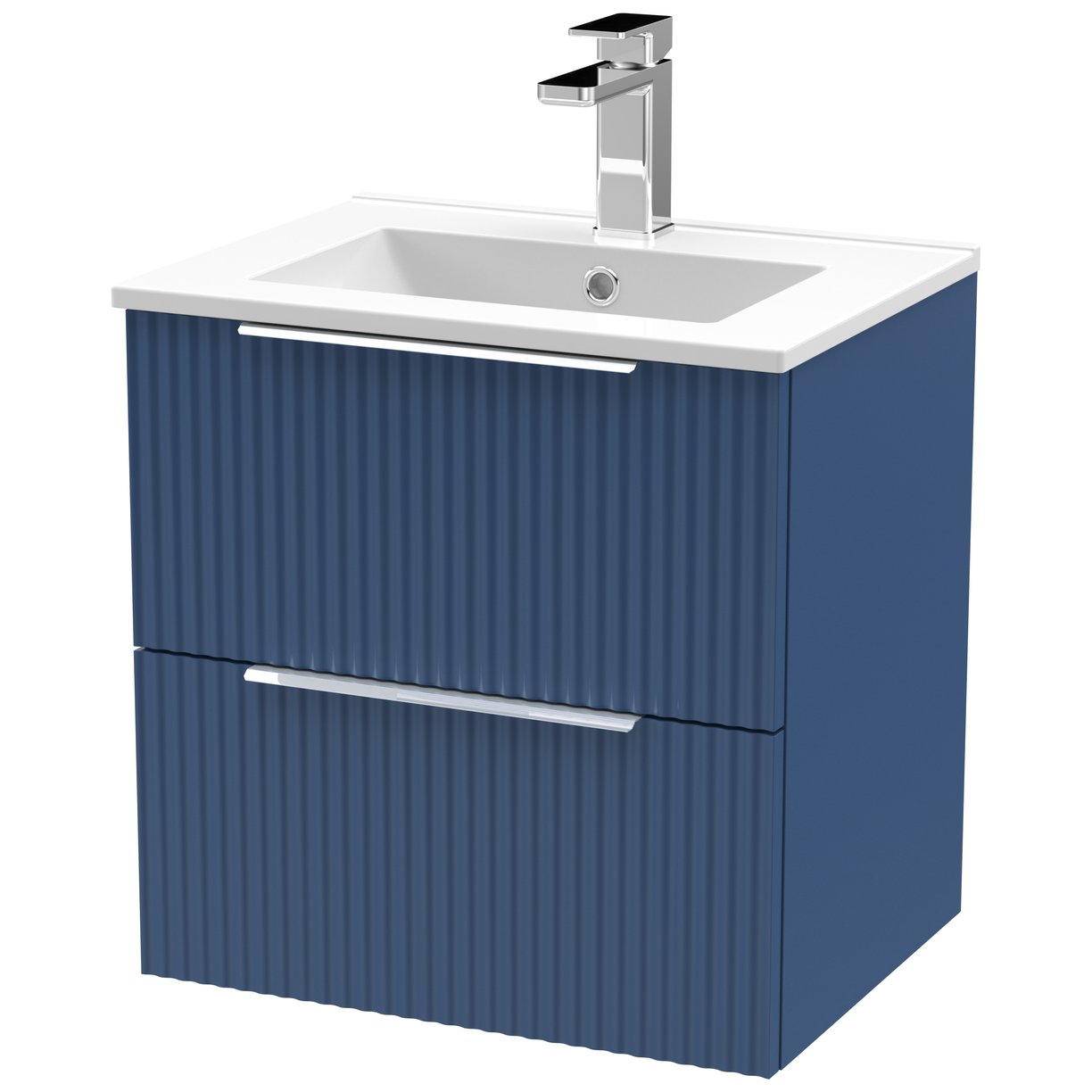 500 W/H 2-Drawer Vanity & Basin 2 - Satin Blue