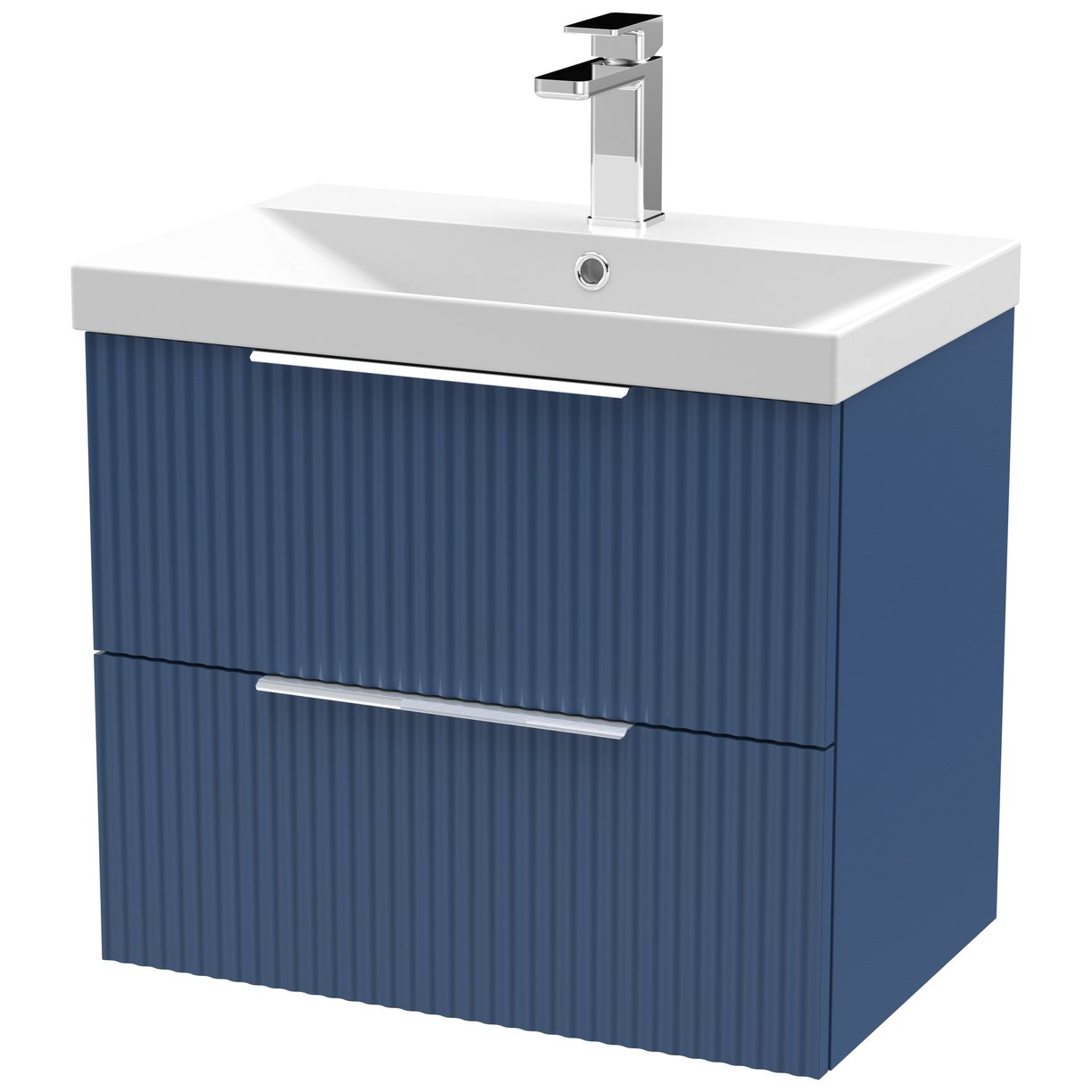 600 W/H 2-Drawer Vanity & Basin 3 - Satin Blue