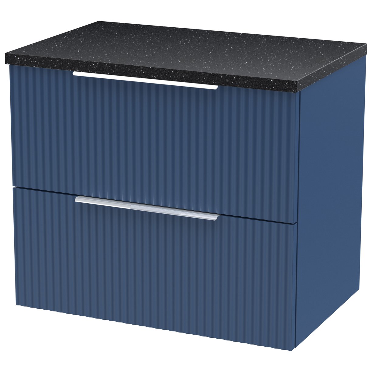 600 W/H 2-Drawer Vanity & Laminate Top - Satin Blue