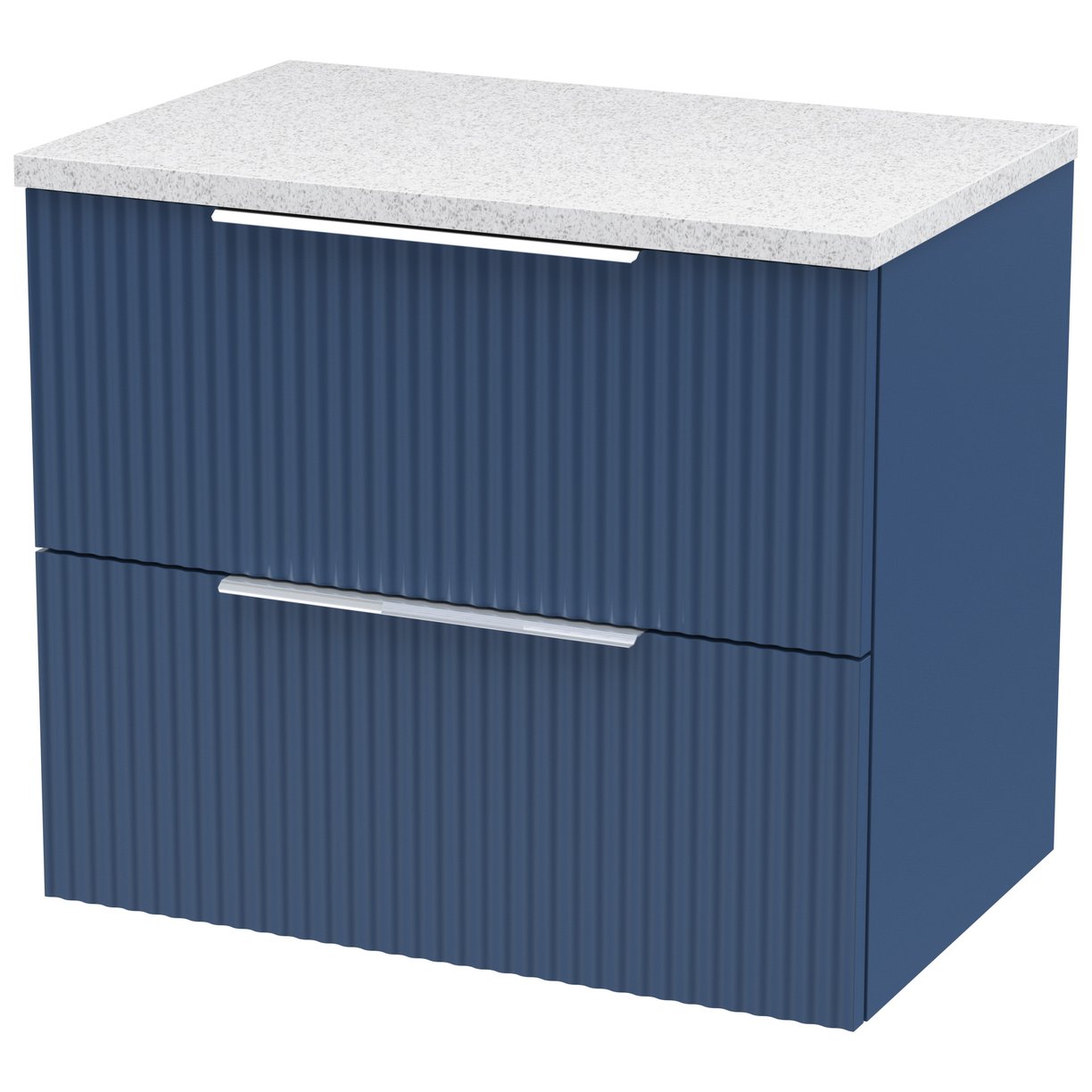 600 W/H 2-Drawer Vanity & Laminate Top - Satin Blue