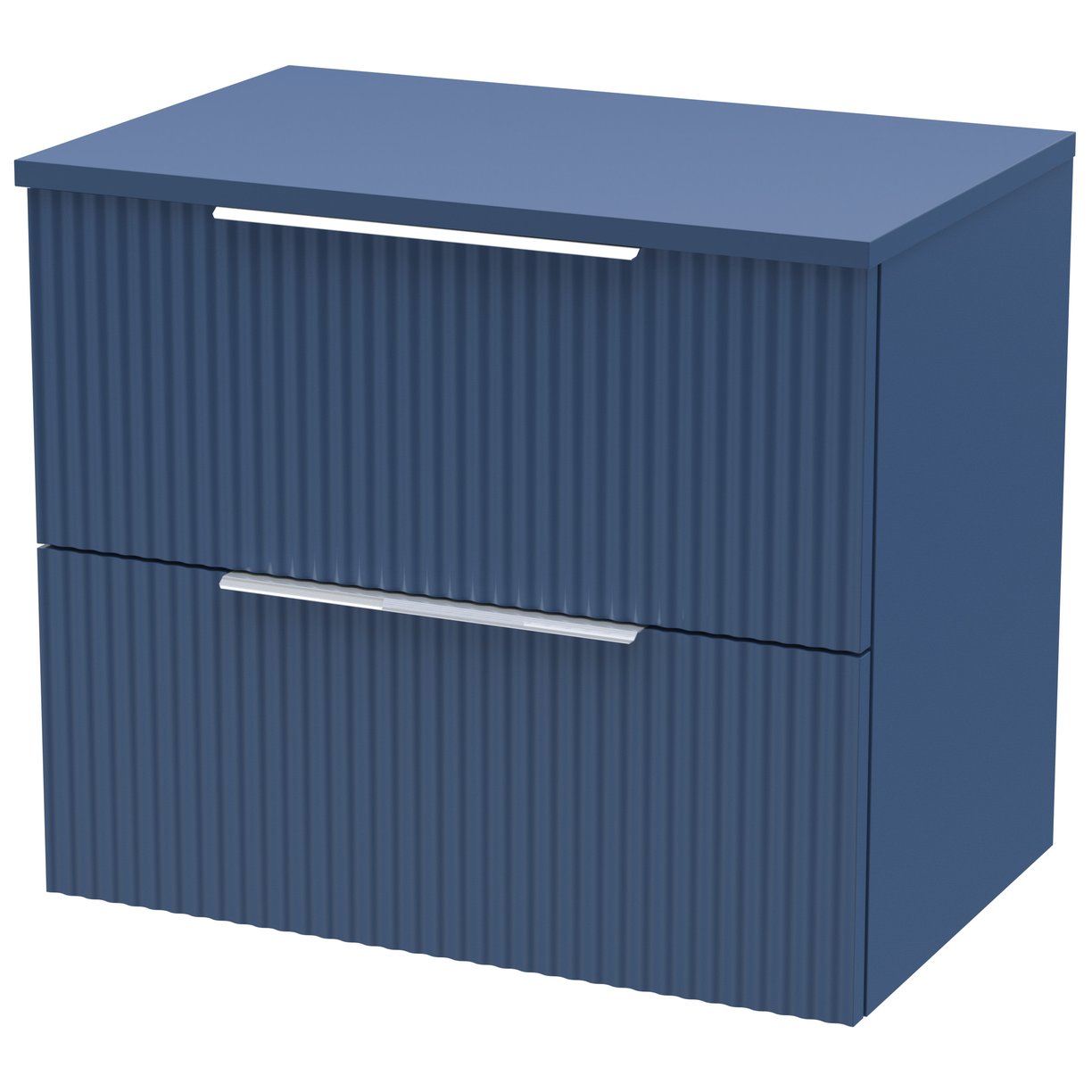 600 W/H 2-Drawer Vanity & Worktop - Satin Blue