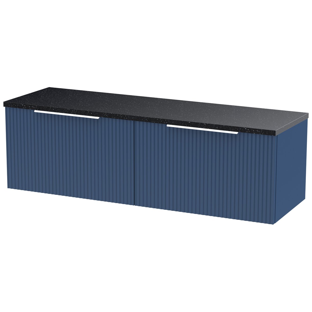 1200 W/H 2-Drawer Vanity & Laminate Top - Satin Blue