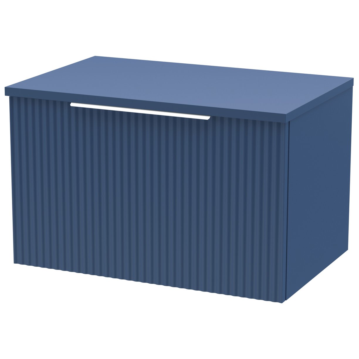 600 W/H Single Drawer Vanity & Worktop - Satin Blue