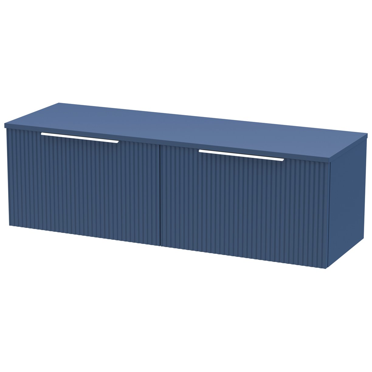 1200 W/H 2-Drawer Vanity & Worktop - Satin Blue