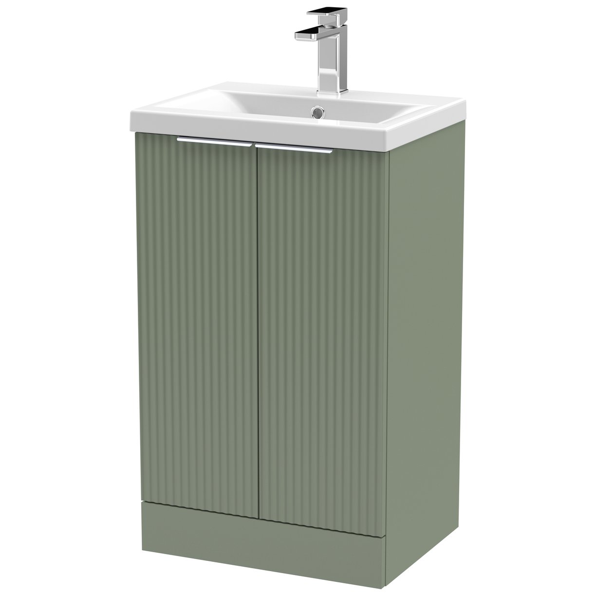 500 Fs 2-Door Vanity & Basin 1 - Satin Green