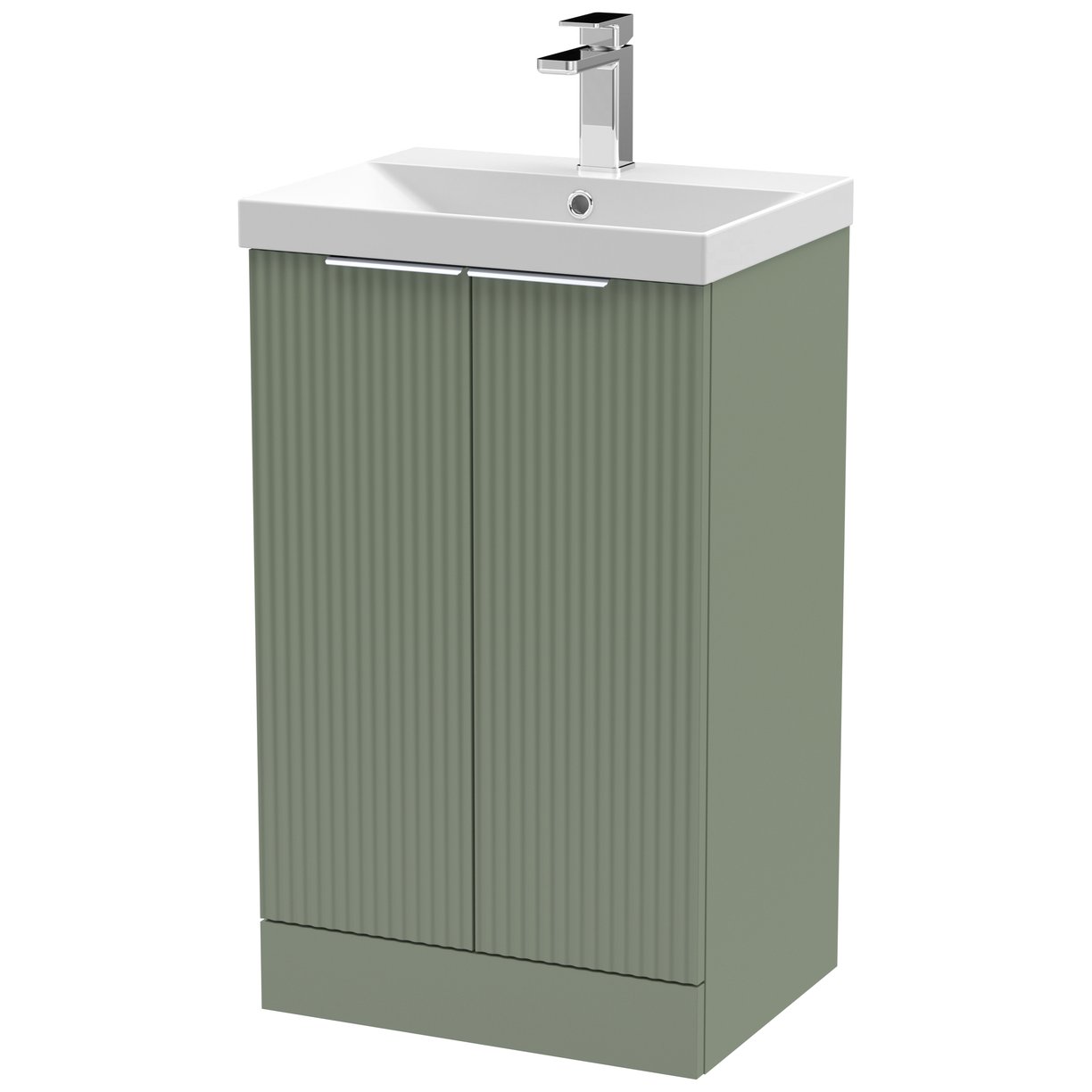 500 Fs 2-Door Vanity & Basin 3 - Satin Green