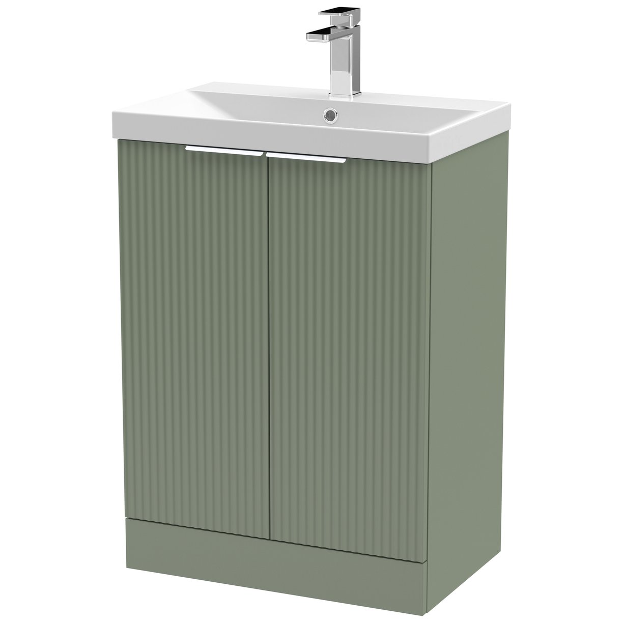 600 F/S 2-Door Vanity & Basin 3 - Satin Green