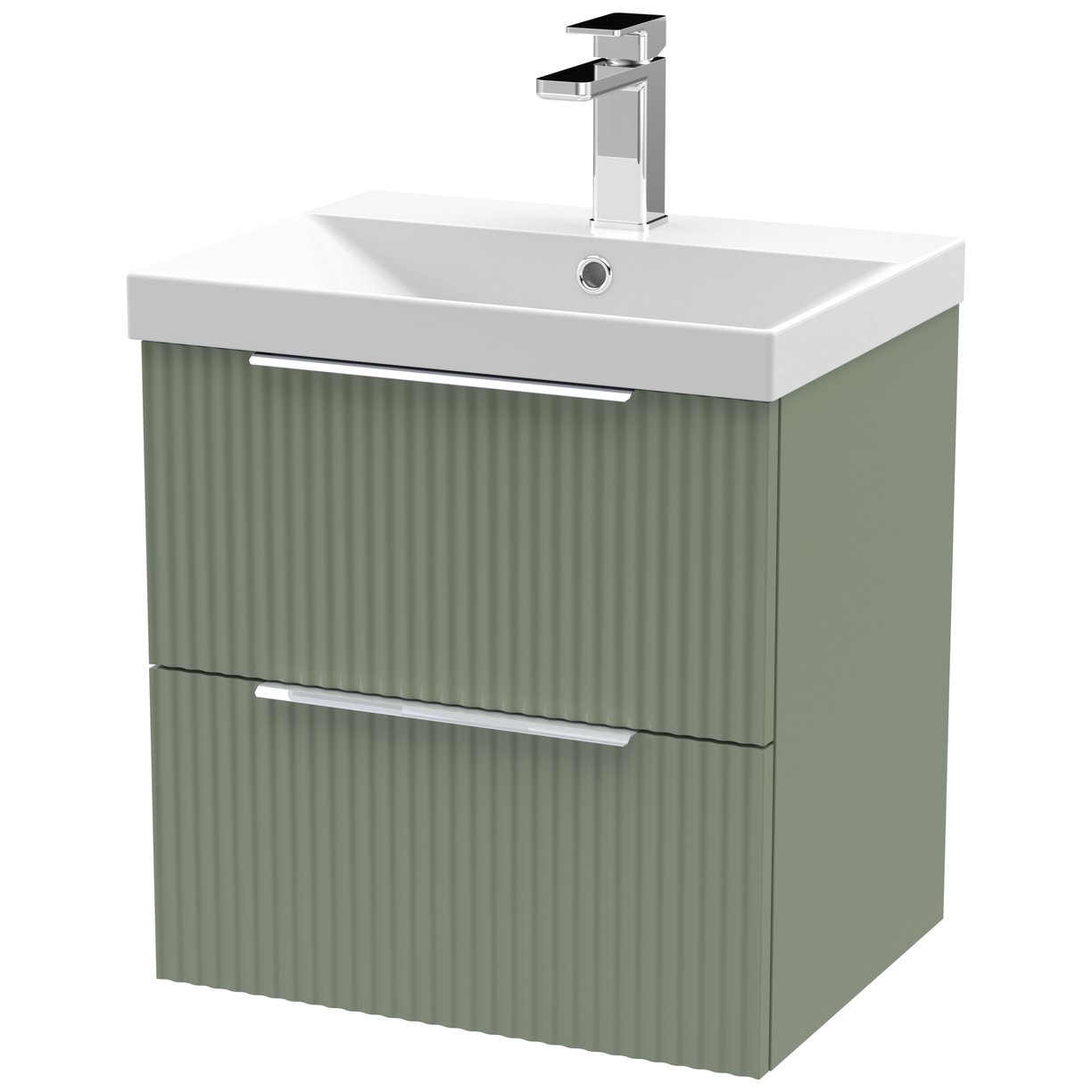 500 W/H 2-Drawer Vanity & Basin 3 - Satin Green