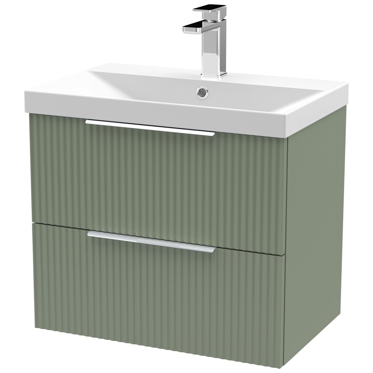 600 W/H 2-Drawer Vanity & Basin 3 - Satin Green