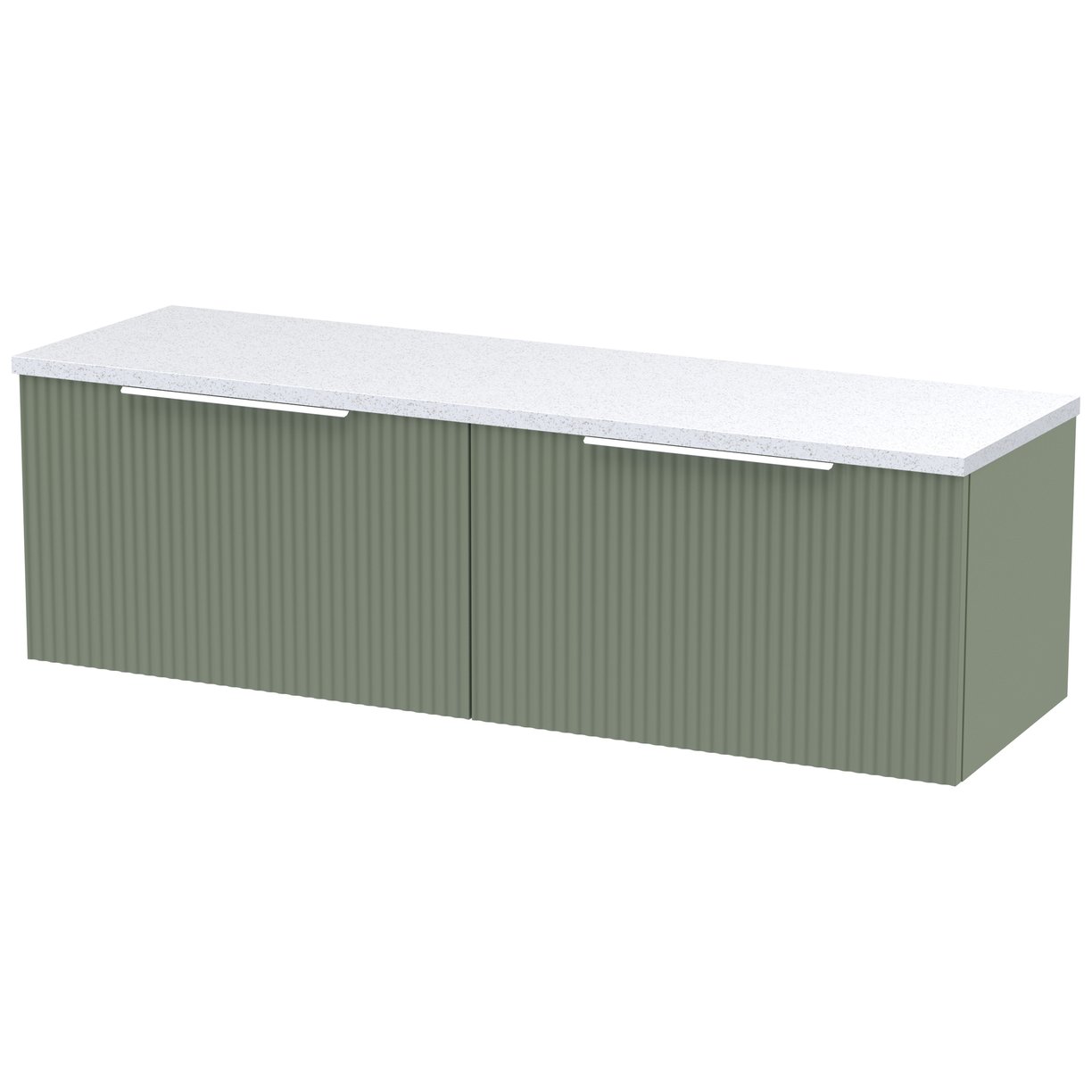 1200 W/H 2-Drawer Vanity & Laminate Top - Satin Green