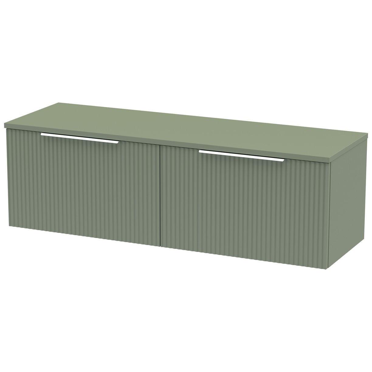 1200 W/H 2-Drawer Vanity & Worktop - Satin Green